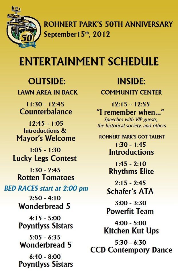 RP schedule