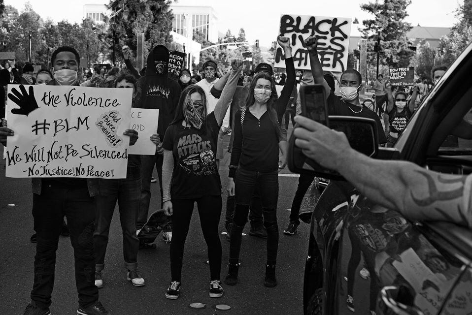 downtown protest