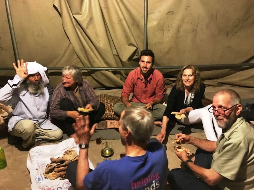Dinner served by Bedouin elder sized