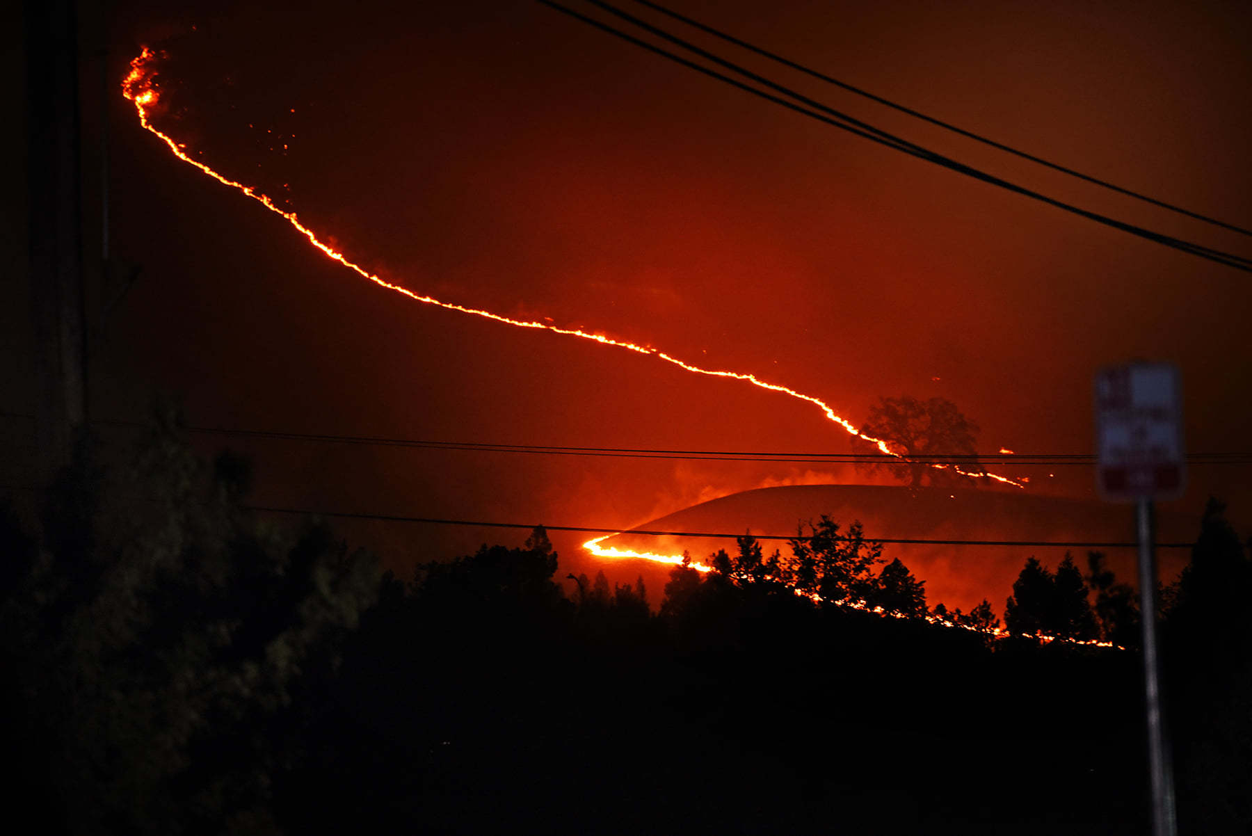 Shady fire Calistoga road