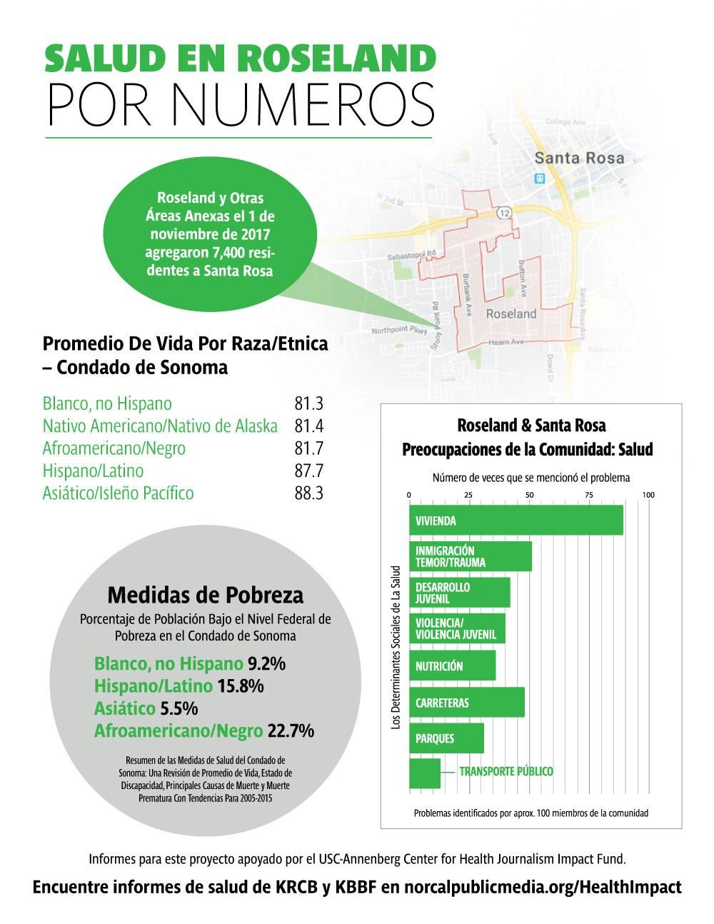 RoselandHealthByTheNumbers flyer Spanish